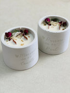2 Bougies fleuries personnalisées marraine parrain 